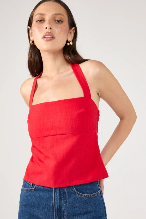 Perfect Stranger Matisse Halter Top Red 4