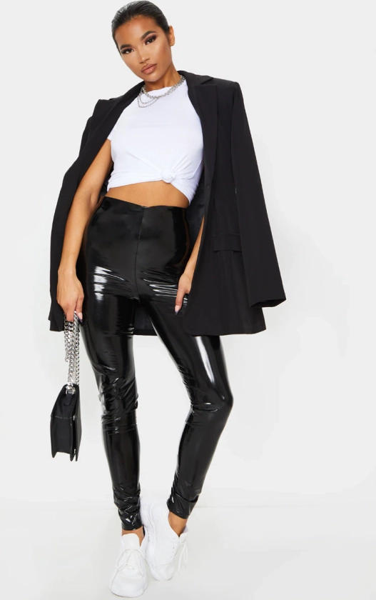 Black Vinyl Skinny Pant