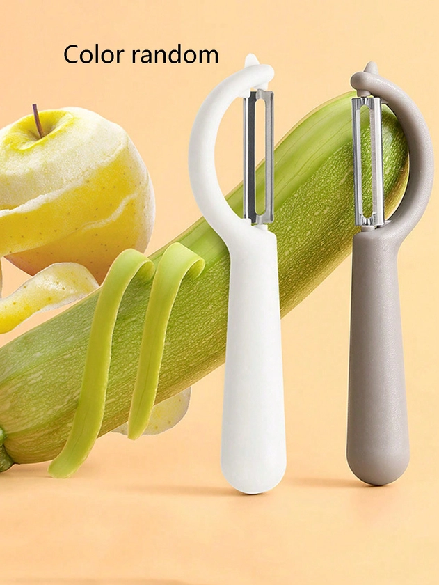 3 pièces Éplucheur de fruits en acier inoxydable, planche à légumes , éplucheur de pommes de terre, outil de cuisine multifonctionnel. Couleur aléatoire