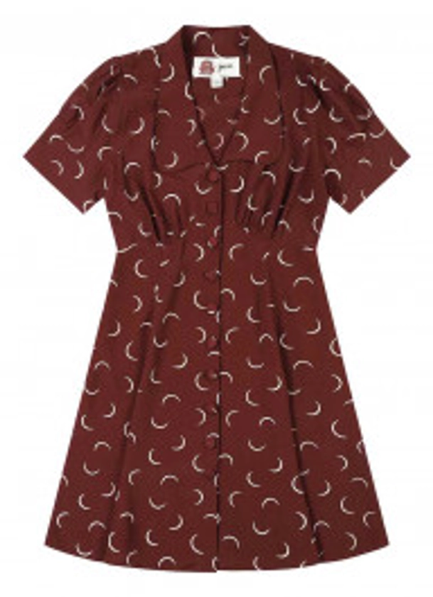 Bus Stop X Joanie - Bloomsbury Crescent Moon Print Tea Dress