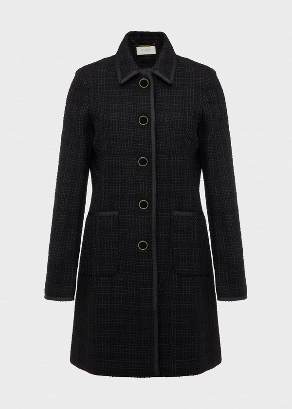 Elaine Tweed Coat With Wool | 