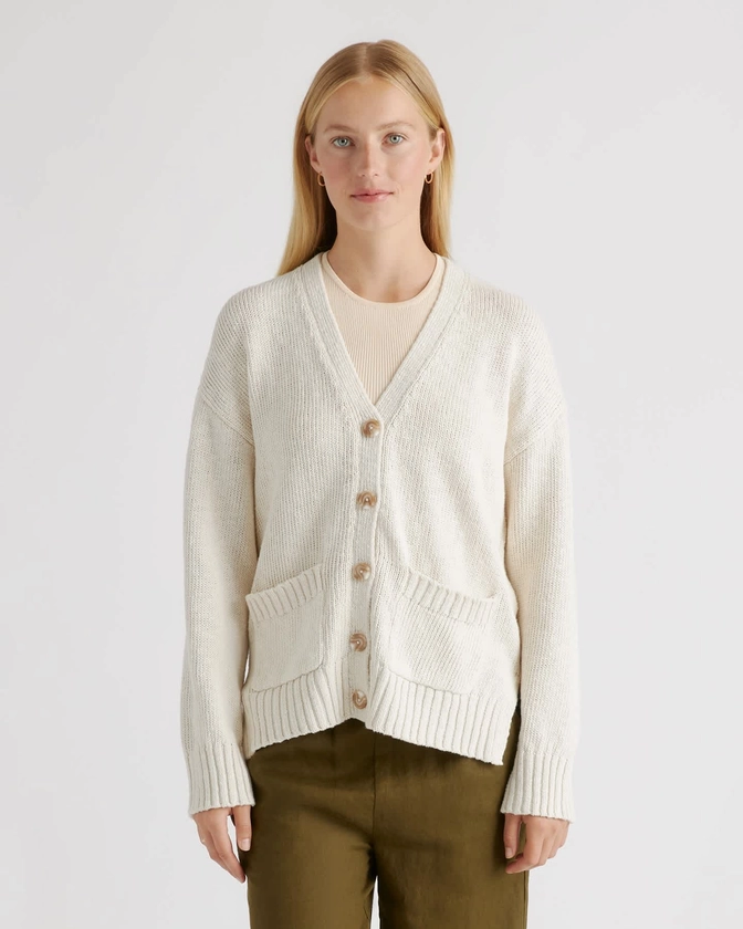 Cotton Linen Relaxed Cardigan
