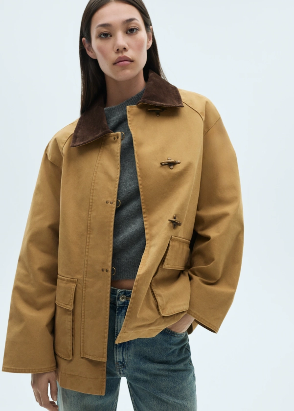 Pockets cotton parka - Women | MANGO USA