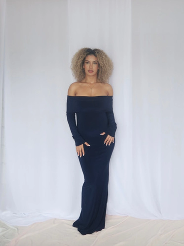 Valentina Maxi Dress - Midnight Navy | Syl'a'Vie Swimwear