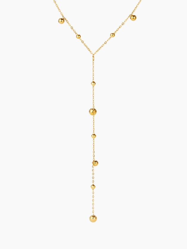 Collier à chaîne à pompons