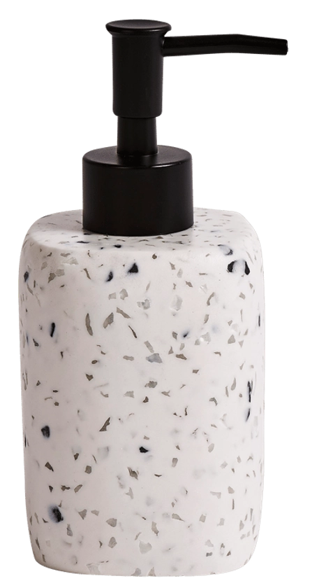 TERRAZZO Distributeur savon blanc H 16,5 x Larg. 7,2 x P 7,2 cm | CASA
