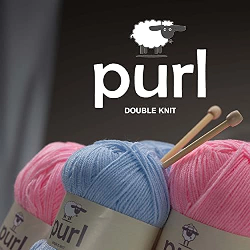 Purl 100g Premium Acrylic Yarn 108 Baby Blue, Pack of 6 : Amazon.co.uk: Home & Kitchen