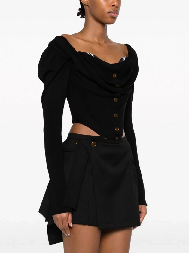 Bea corset-style cropped cardigan