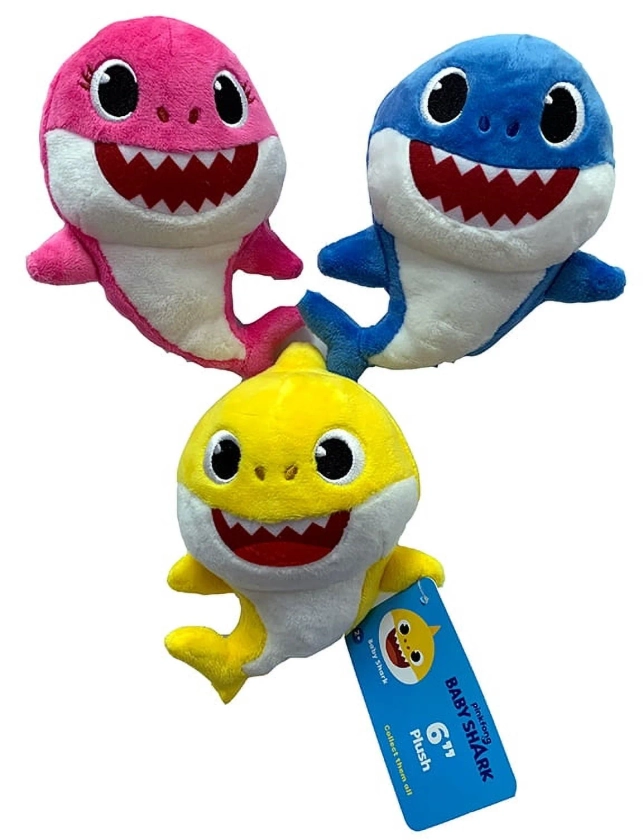 Baby Shark Trio Set 6 Inch without Music Stuffed Plush Toy - Walmart.com