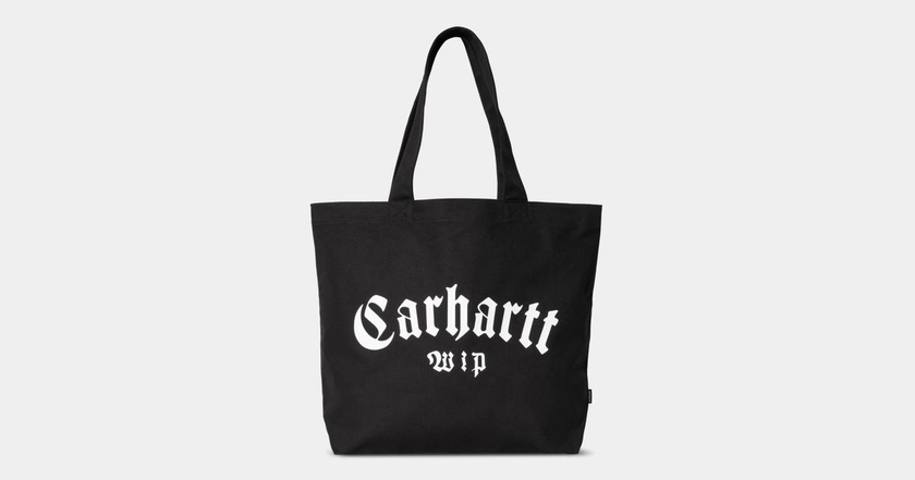 Carhartt WIP Canvas Graphic Tote Large, Onyx Print, Black / White | Official Online Store