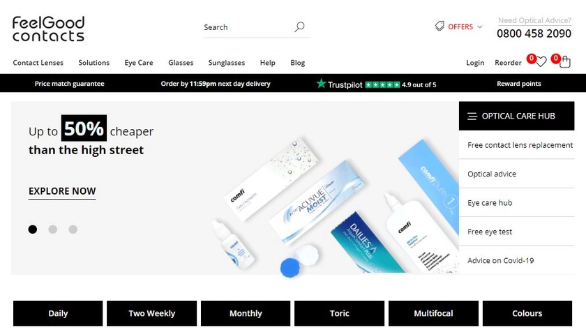 Feel Good Contacts Cashback Discounts, Offers & Deals