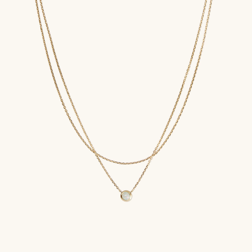 MEJURI Layered Opal Necklace