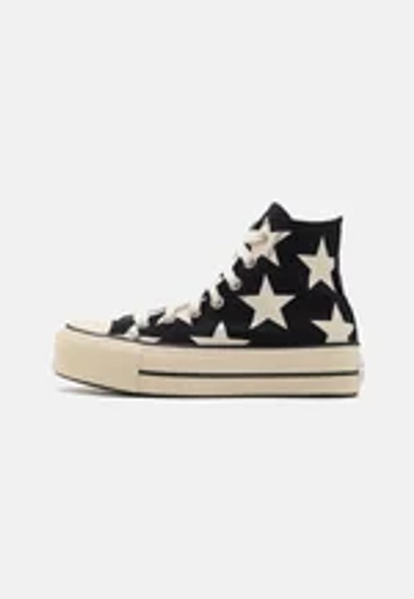 Converse CHUCK TAYLOR ALL STAR LIFT - Sneakers hoog - black/natural ivory/egret/zwart - Zalando.nl