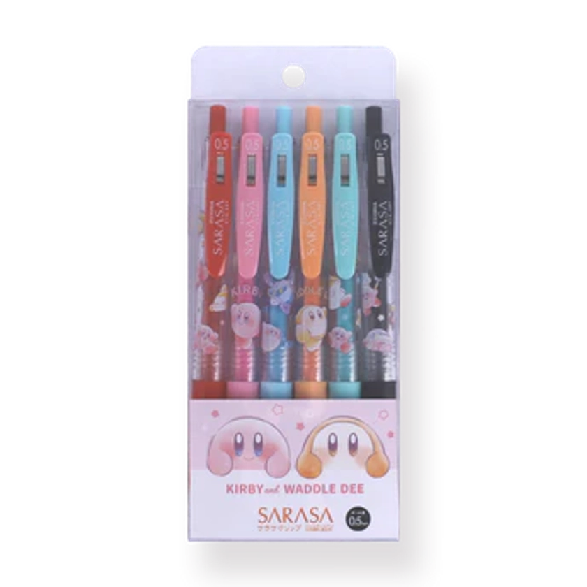 Zebra SARASA Gel Pen Set 0.5mm - Kirby & Waddle Dee