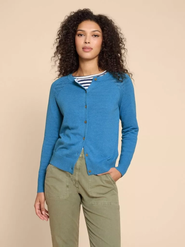 LULU CARDI in MID BLUE