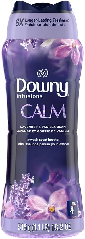 Downy Infusions In-Wash Laundry Scent Booster Beads, CALM, Soothing Lavender and Vanilla Bean, 18.2 oz