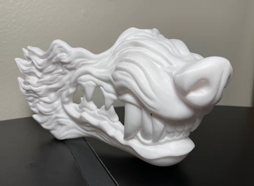 3D Printed Adult Wolf Mask
