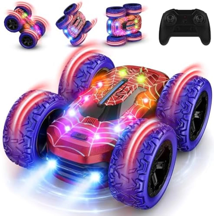 Mermoe Op afstand bestuurbare auto voor kinderen, radiografisch bestuurbare stuntauto, offroad, 360 graden draaibaar, met licht, Drift Car Truck Buggy Teleguidee, spel voor buiten, cadeau voor : Amazon.com.be: Speelgoed