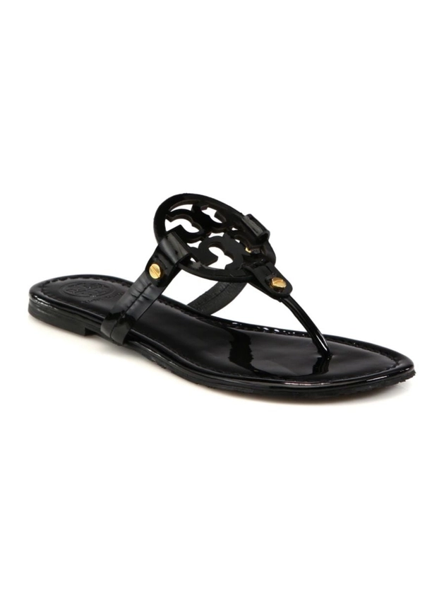 Shop Tory Burch Miller Patent Leather Thong Sandals | Saks Fifth Avenue