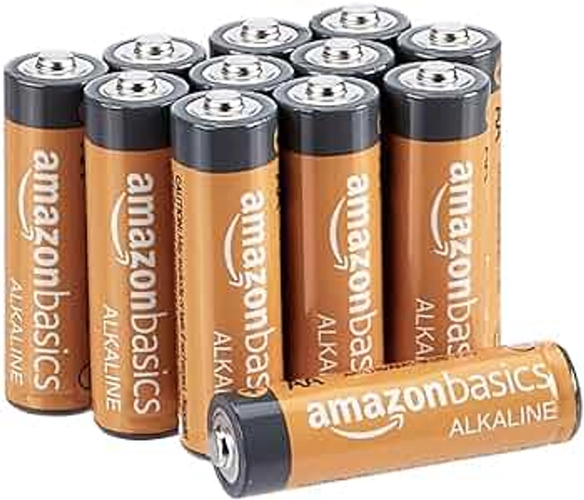 Amazon Basics Lot de 12 piles alcalines Type AA 1,5 V 2875 mAh (design variable)