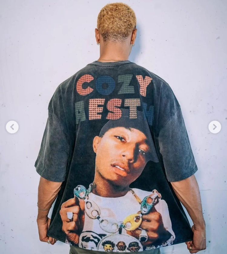 Vintage Vintage Black Pharrell Williams T-shirt | Grailed