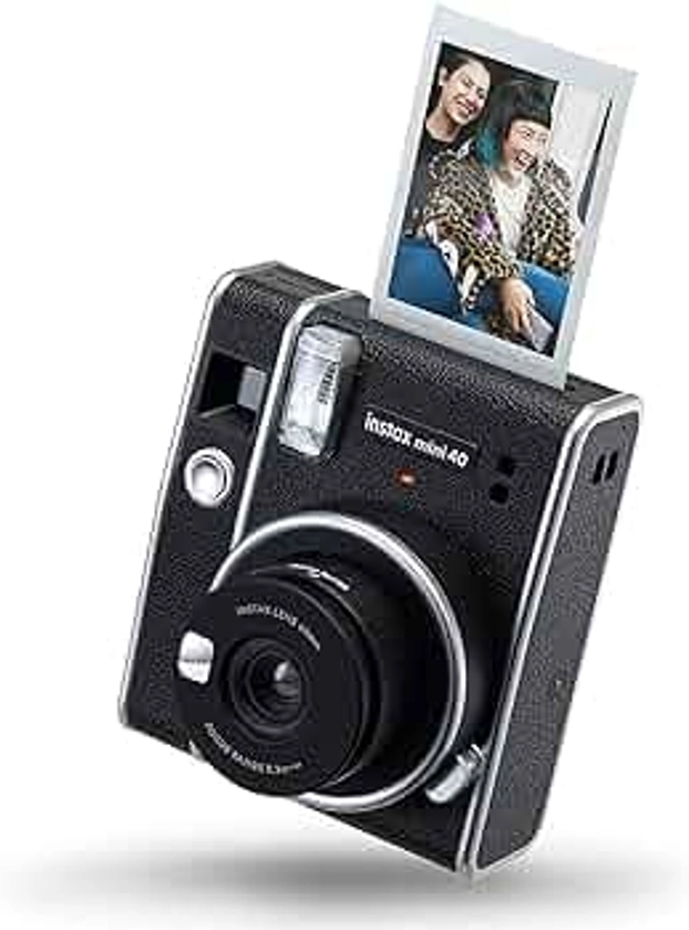 Fujifilm instax mini 40 Fotocamera istantanea per foto formato mini, carta di credito, Modalità selfie incorporata, Esposizione automatica, Dimensioni stampa 54 x 86 mm