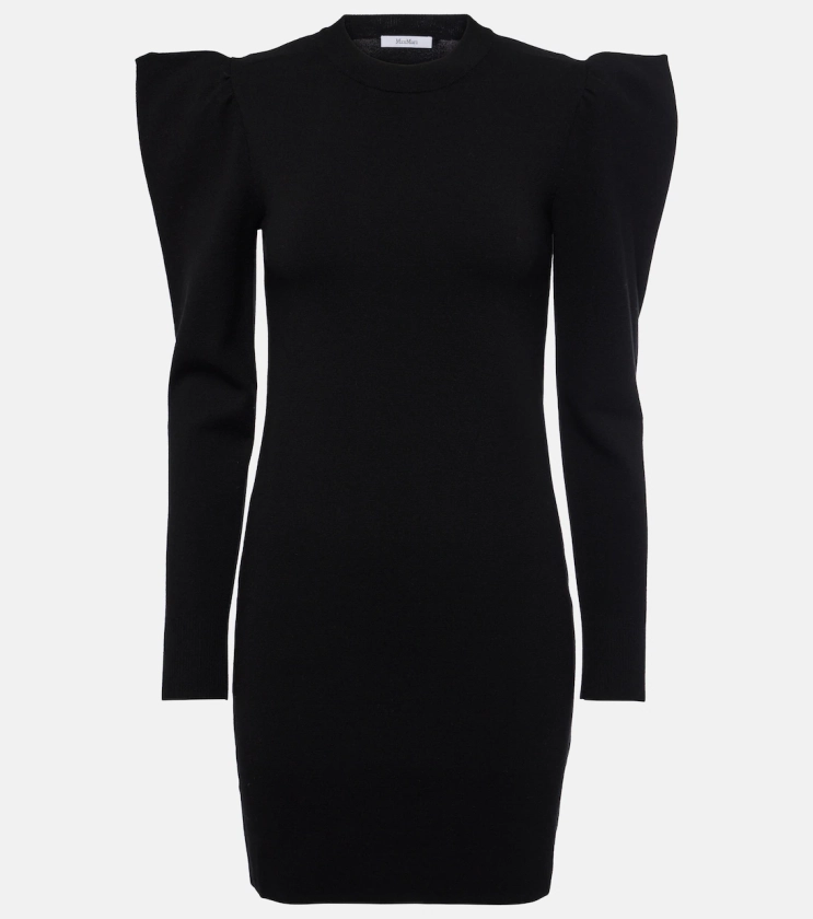 Glasgow puff-sleeve minidress in black - Max Mara | Mytheresa