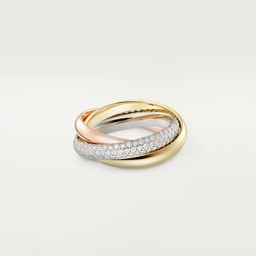 CRB4236000 - Classic Trinity ring - White gold, yellow gold, rose gold, diamonds - Cartier