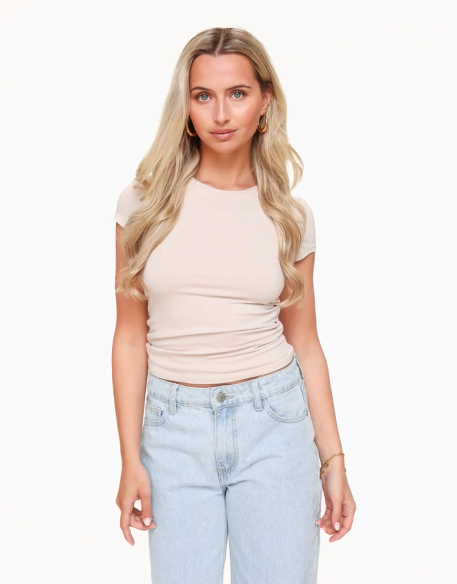 Beige Basic SS - Top | Olivia & Kate