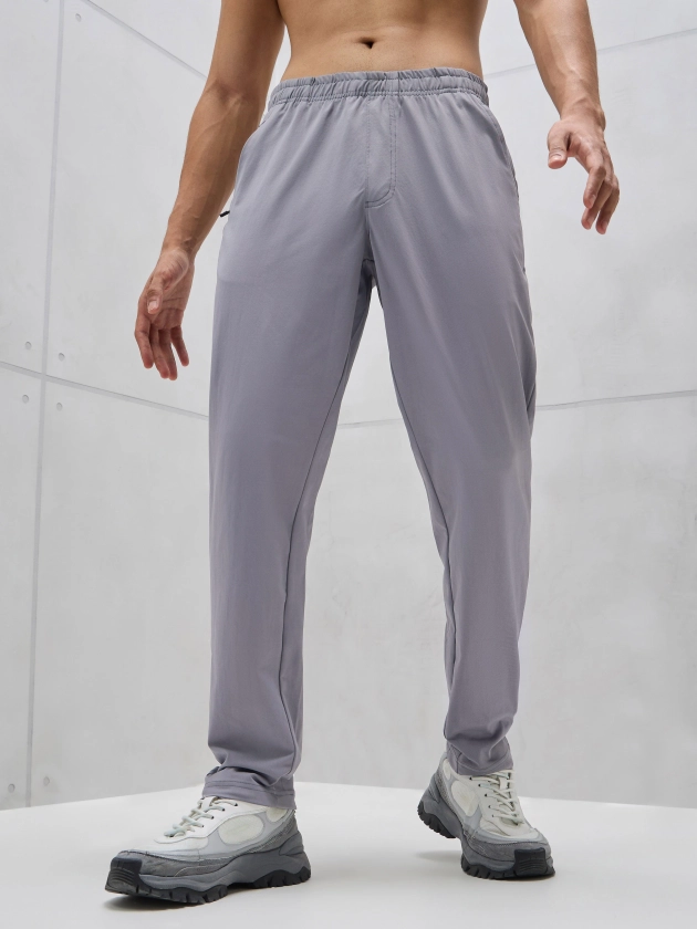 Men Solid Relax Fit Trackpants with ELASTO PLUS