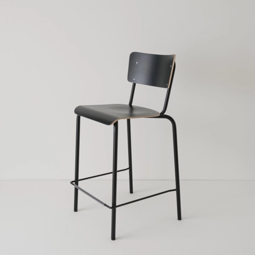 chaise haute 65cm 4 coloris + stratifié