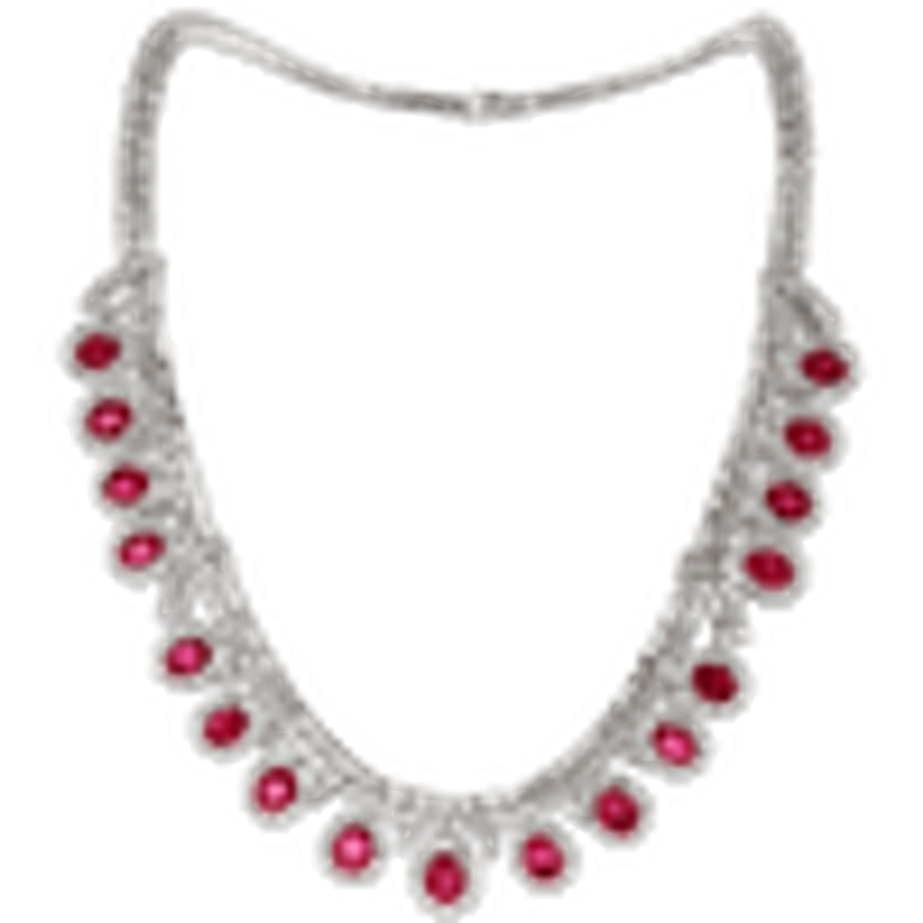 Untreated Burma Ruby Necklace, 28.98 Carats