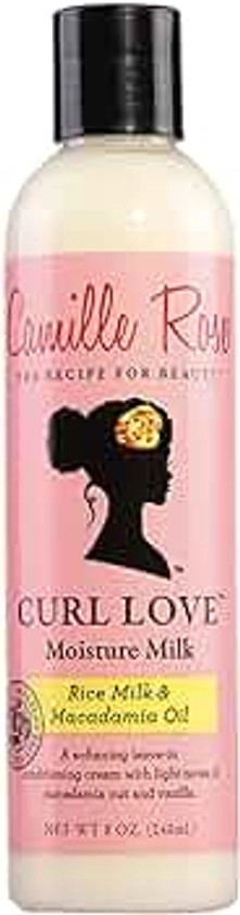 Camille Rose Curl Love Moisture Milk, Leave-In Conditioner, Nourish and Strengthen, Macadamia Nut & Vanilla, 240 ml (Pack of 1)