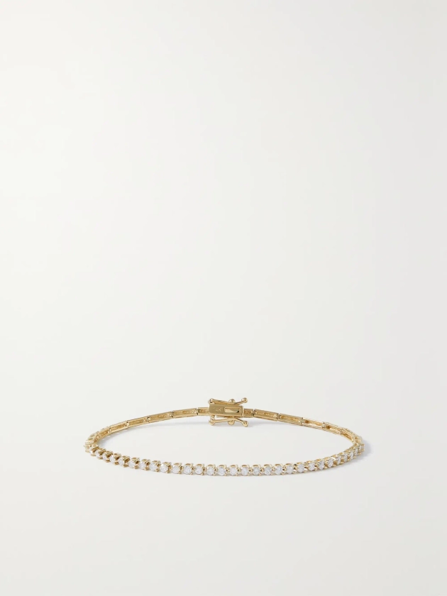 STONE AND STRAND Baseline 14-karat gold diamond tennis bracelet | NET-A-PORTER