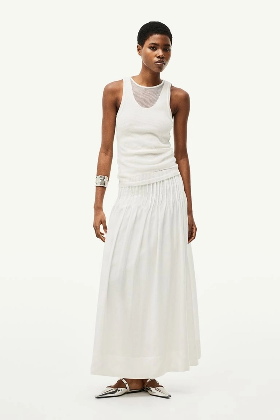 Pin Tuck Skirt - White - Ladies | H&M AU