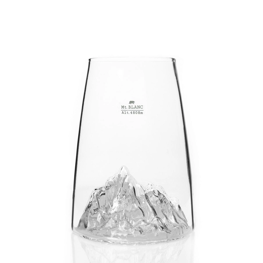 Verre design topographic mont blanc