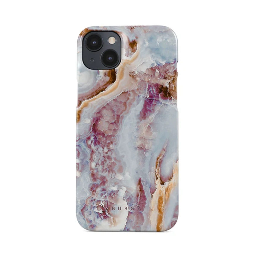 Frozen Leaves - Cute Marble iPhone 13 Case