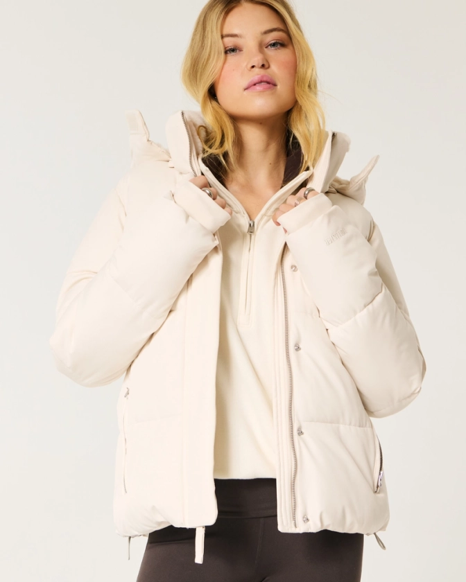 Women's Faux Fur-Lined All-Weather Puffer Jacket | Women's Jackets & Coats | HollisterCo.com