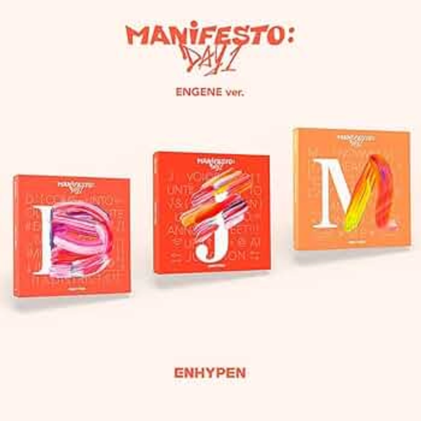 ENHYPEN MANIFESTO : DAY 1 Album ( ENGENE D + J + M - SET. + 2 ENHYPEN STORE GIFT CARD ) K-POP SEALED