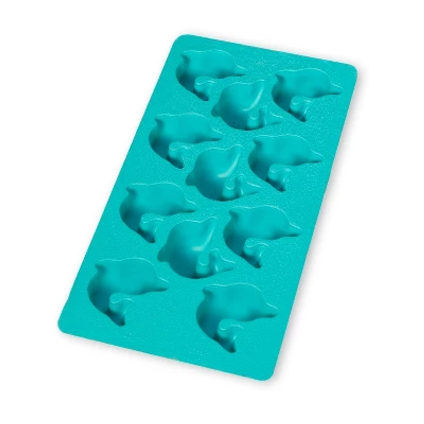 Lekue Dolphin Shapes Silicone Ice Cube Tray, Blue