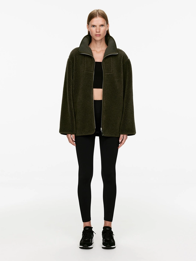 Pile Jacket - Khaki Green - ARKET GB