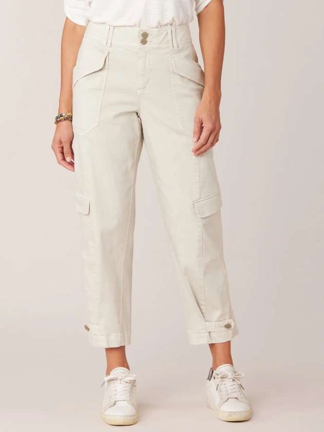"Ab"solution High Rise Utility Pant with Buttoned Hem