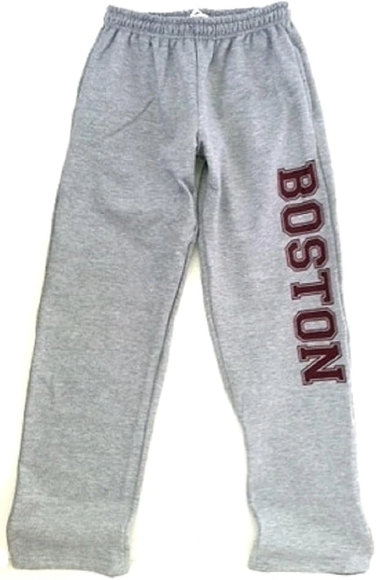 Sport Gray Boston Sweatpants with Side Pockets, Open Leg