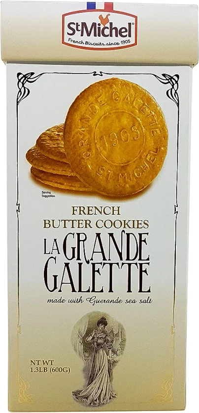 St. Michel La Grande Galette French Butter Cookies, 1.3 Pounds