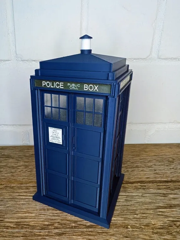 XXL TARDIS with light from Doctor Who to open, personalize the signs, Type 40 Tardis, illuminated TARDIS, self-luminous