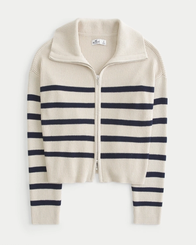 Women's Easy Zip-Up Sweater | Women's Tops | HollisterCo.com