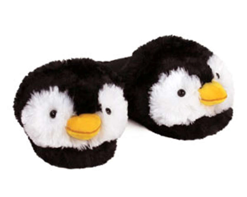 Fuzzy Penguin Slippers