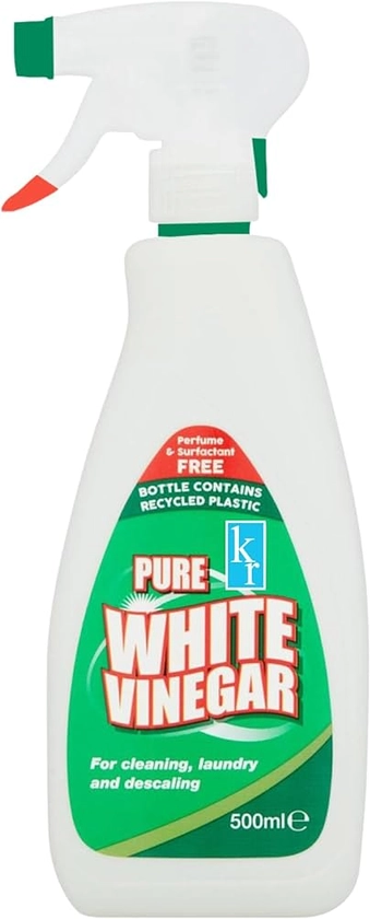 500ml White Vinegar Cleaning Spray White vinegar for Cleaning Distilled White Vinegar for Cleaning Spray Bottle easy to use for Glass, Oven and Window Cleaning (Pack of One)