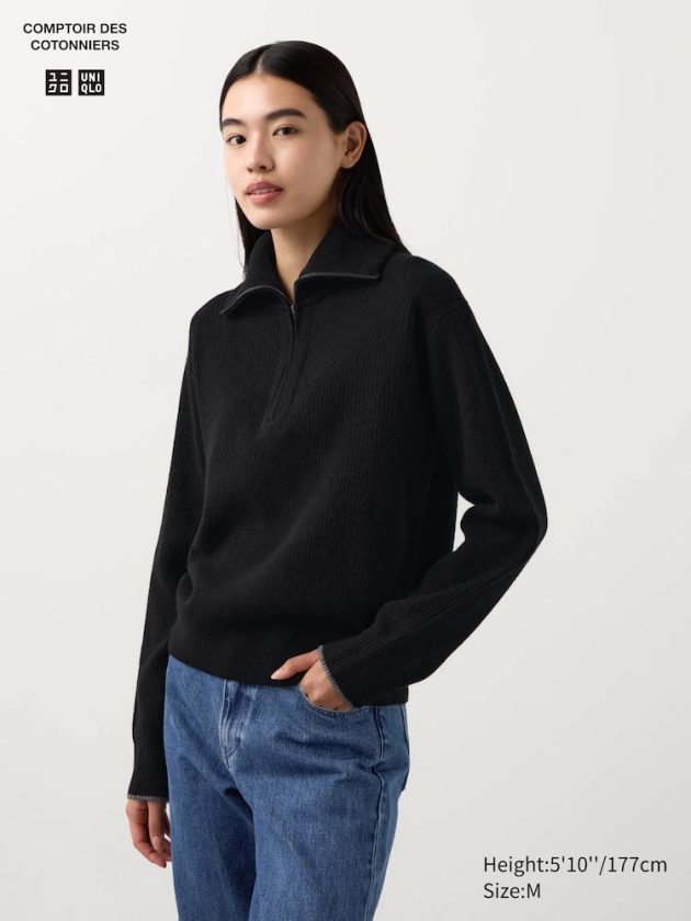 Pull en Laine Col Zippé