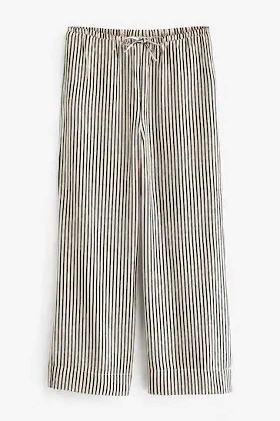 Buy Black and White Textured Stripe Wide Leg Trousers from the Next UK online shop